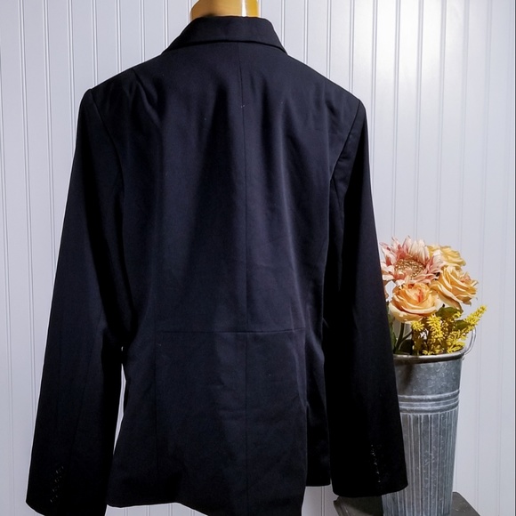 | liz clariborne | black 1-button blazer - Picture 3 of 5